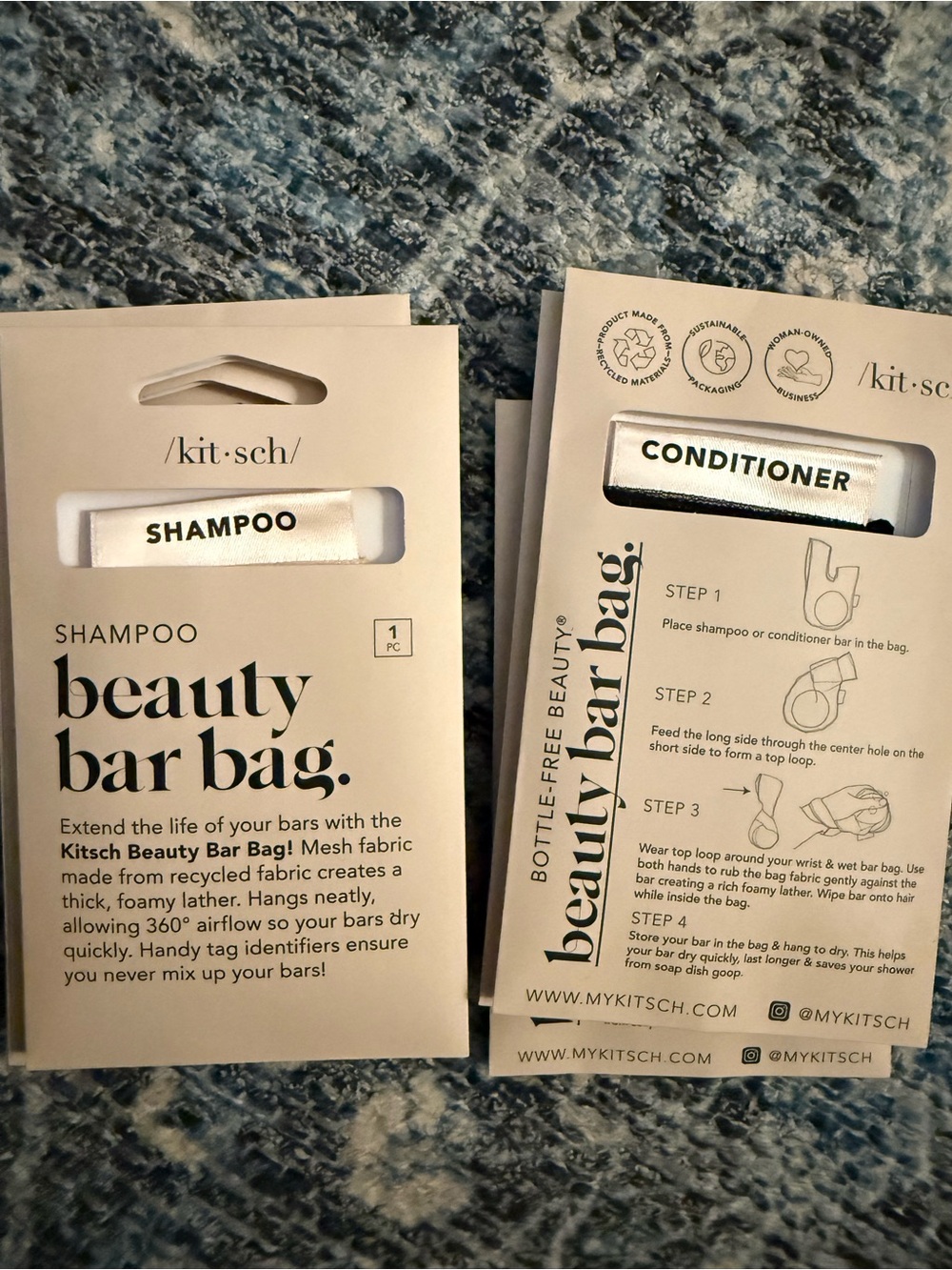 Kitsch bar shampoo and conditioner mesh bags (3 of each)